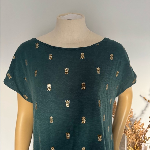 Boden Paulina Pineapple green and gold jersey Dress. Ptp 21” length 34” - Picture 3 of 10